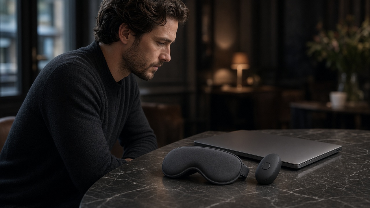 Corniax Compact neben dem Laptop